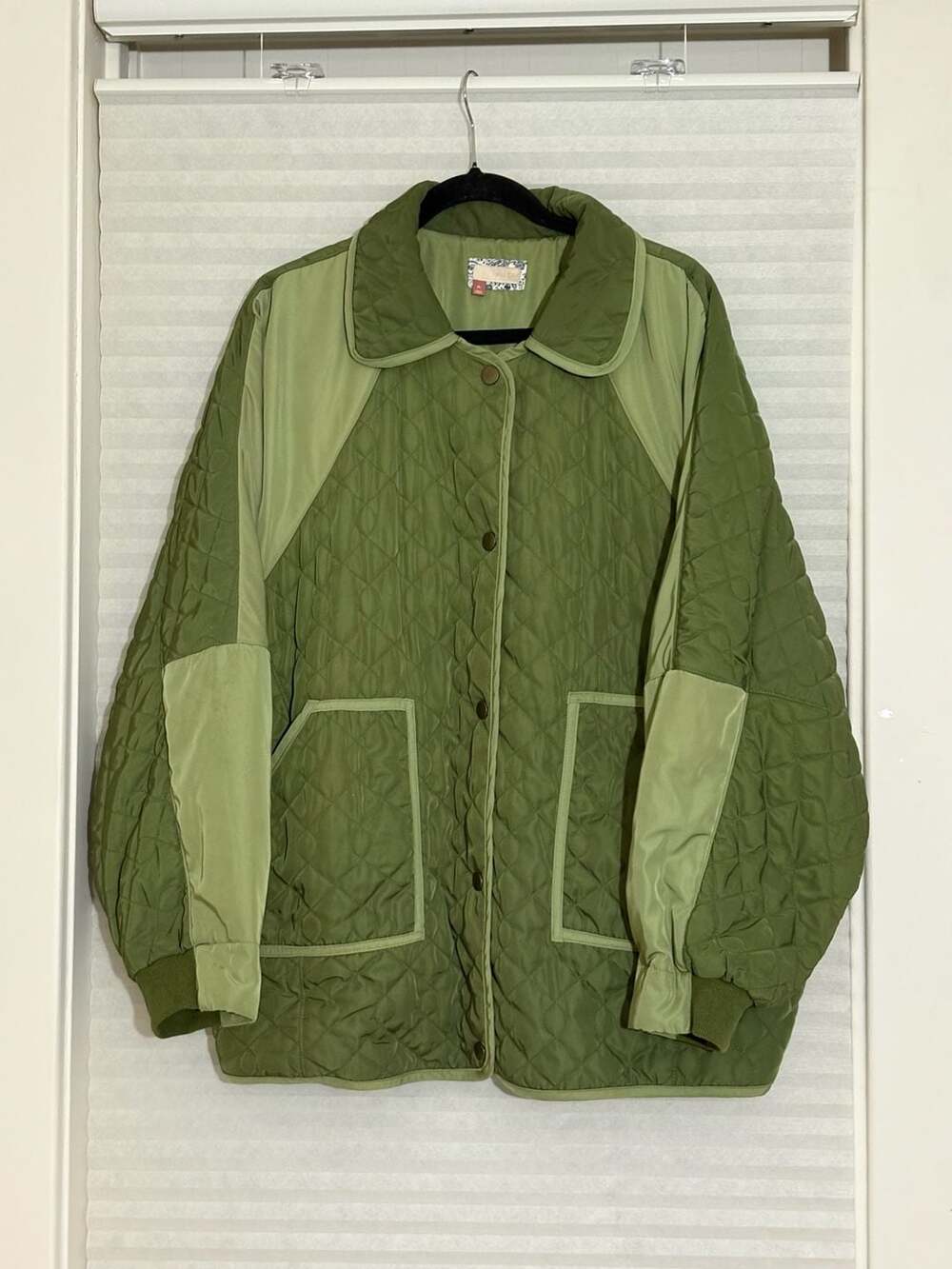 Pilcro Quilted Colorblock Jacket Size XL Green